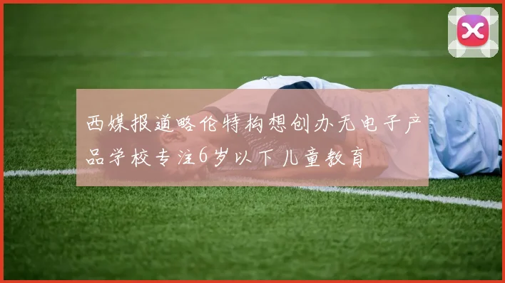 西媒报道略伦特构想创办无电子产品学校专注6岁以下儿童教育
